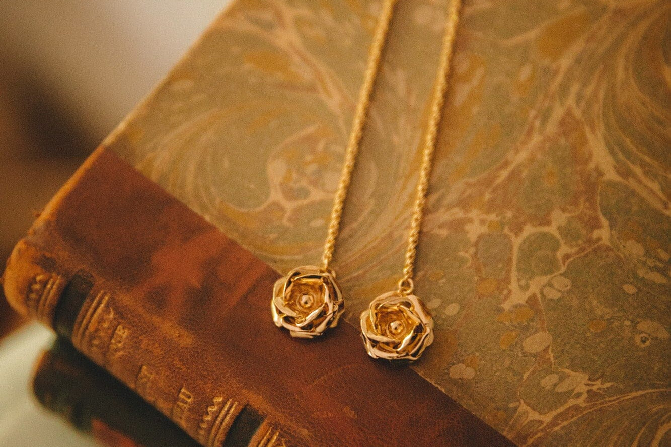 Boucles d'Oreilles Pendantes Aglaé Or Fleurs Boucles d'Oreilles Monsieur Simone