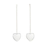 Boucles d'Oreilles Pendantes Aphrodite Argent Coeur Boucles d'Oreilles Monsieur Simone