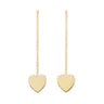 Boucles d'Oreilles Pendantes Aphrodite Or Coeur Boucles d'Oreilles Monsieur Simone