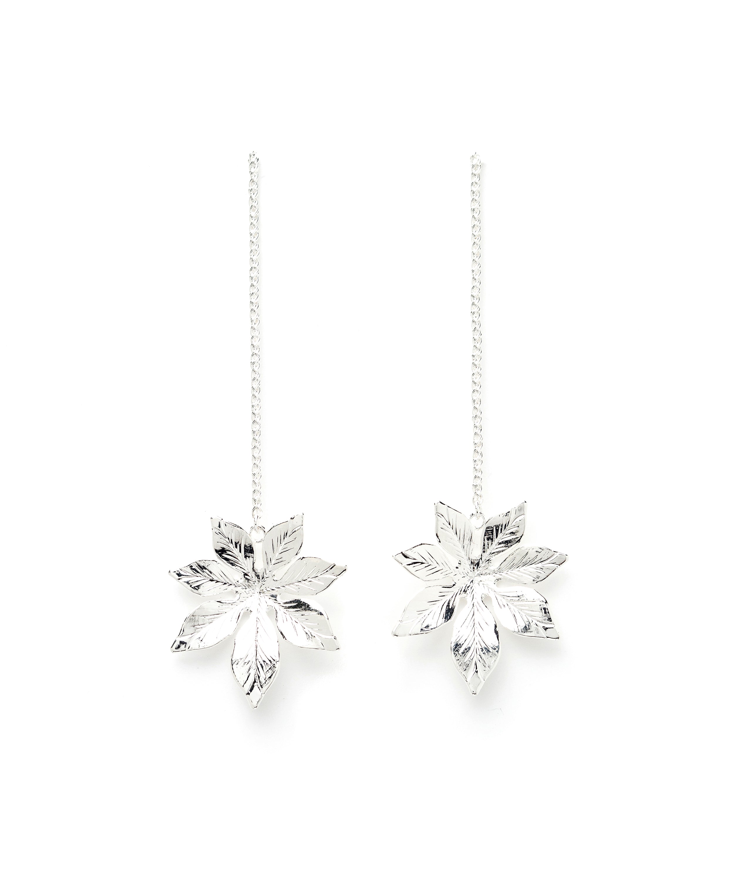 Boucles d'Oreilles Pendantes Chloris Argent Fleurs Boucles d'Oreilles Monsieur Simone