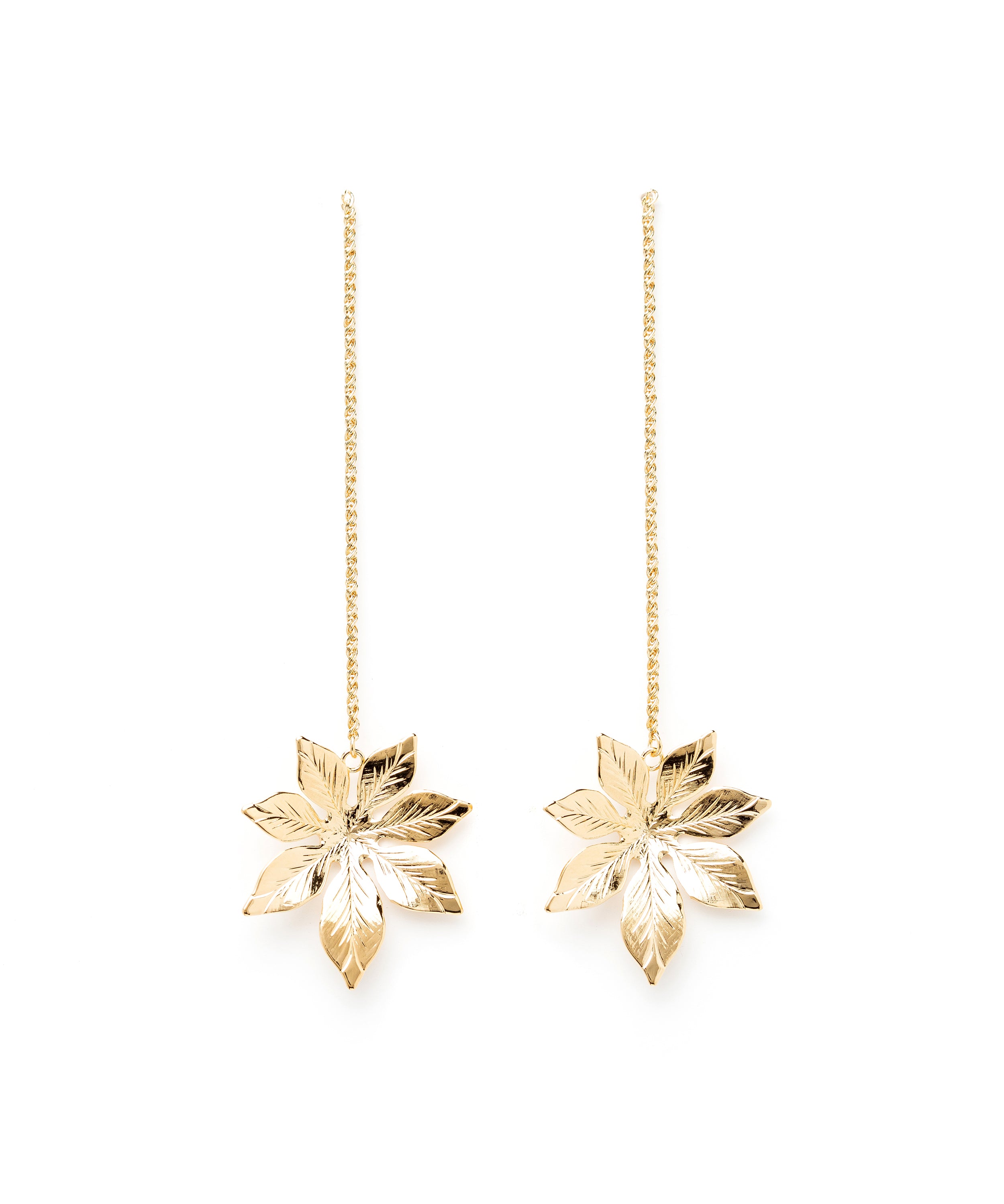 Boucles d'Oreilles Pendantes Chloris Or Fleurs Boucles d'Oreilles Monsieur Simone