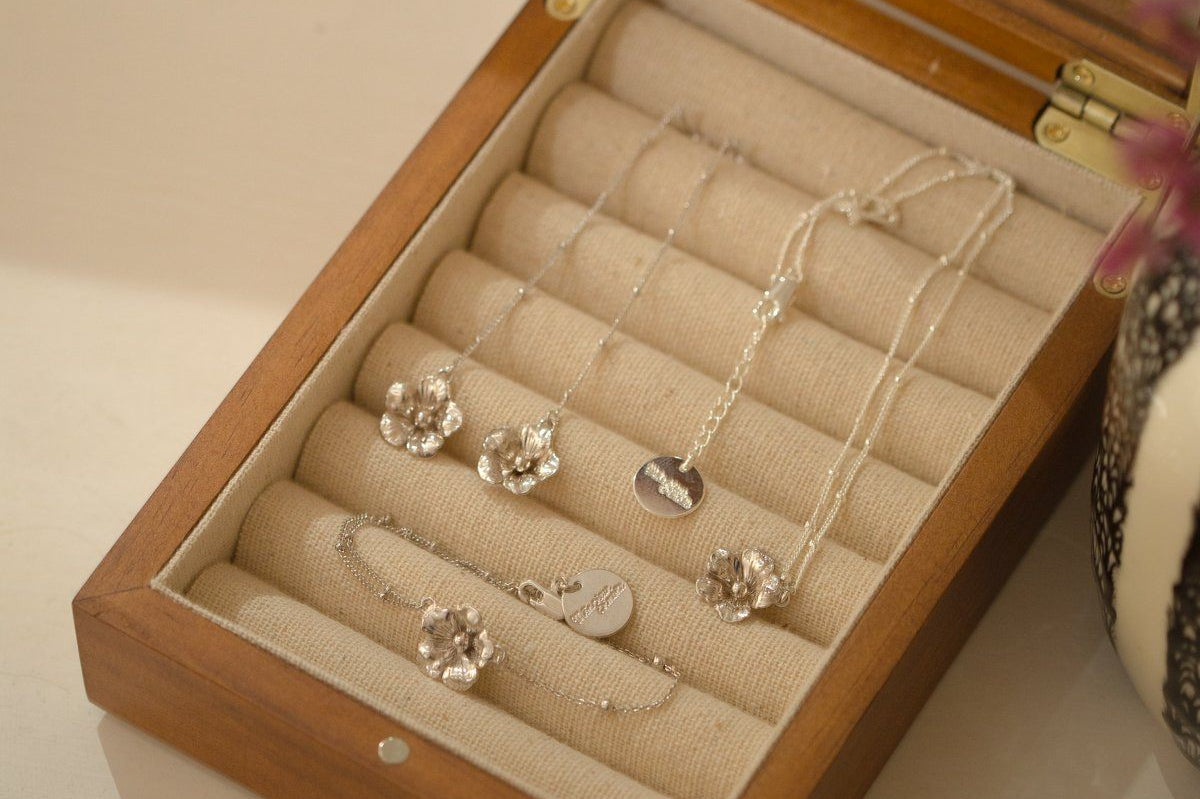 Boucles d'Oreilles Pendantes Gaïa Argent Fleurs Boucles d'Oreilles Monsieur Simone