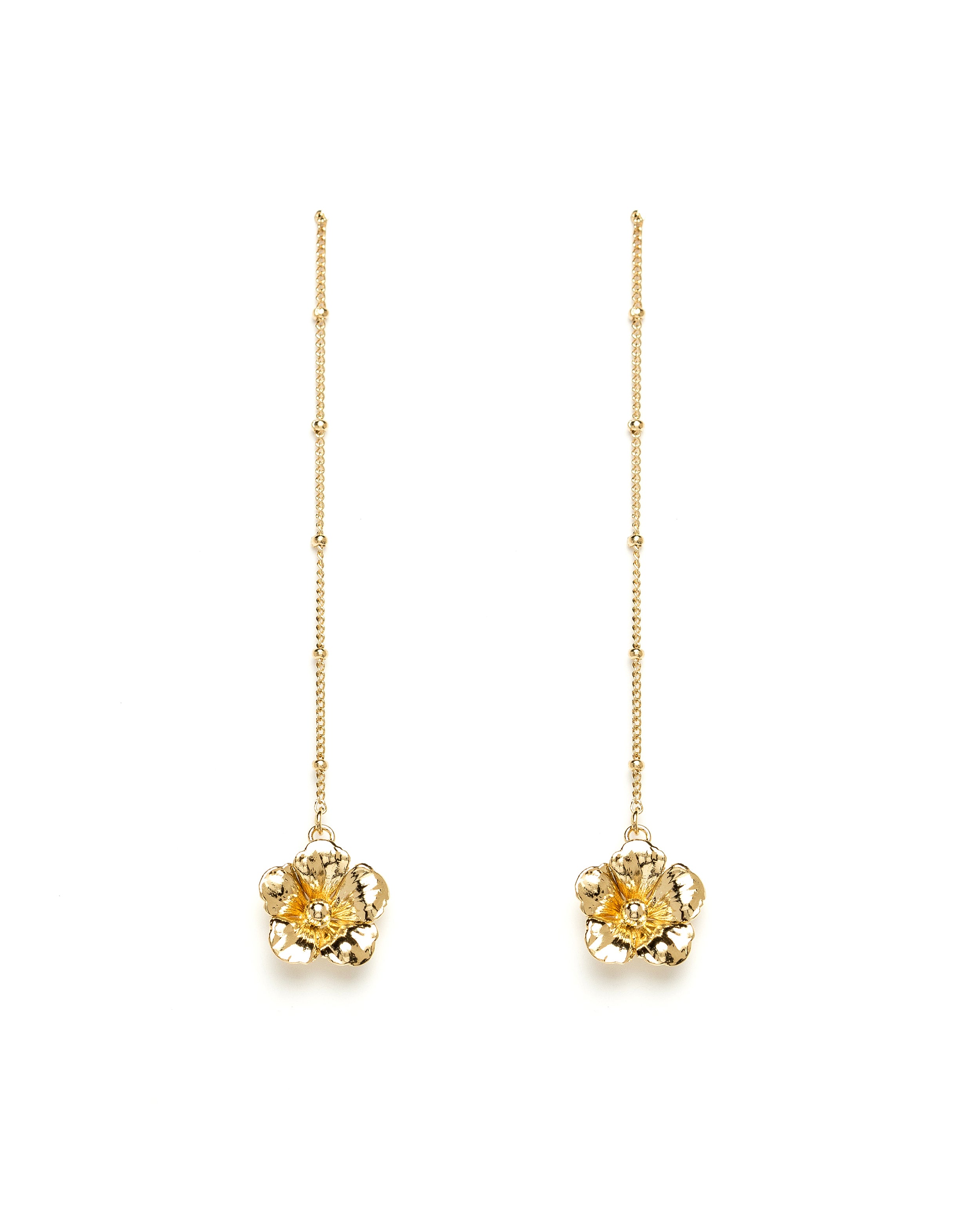Boucles d'Oreilles Pendantes Gaïa Or Fleurs Boucles d'Oreilles Monsieur Simone
