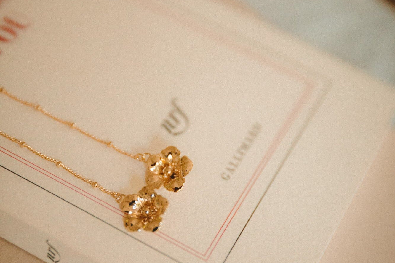 Boucles d'Oreilles Pendantes Gaïa Or Fleurs Boucles d'Oreilles Monsieur Simone