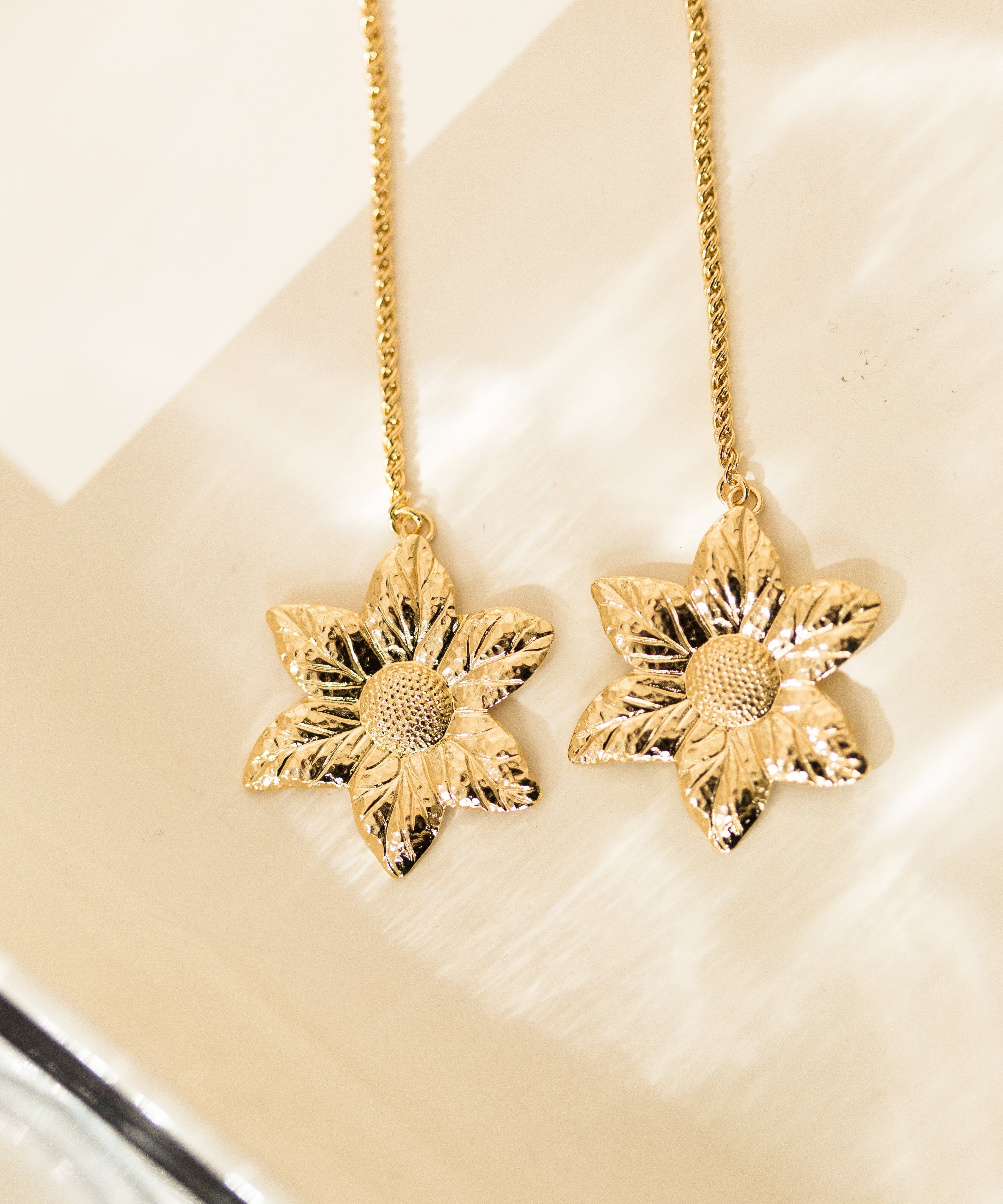 Boucles d'Oreilles Pendantes Hespéris Argent Fleurs Boucles d'Oreilles Monsieur Simone