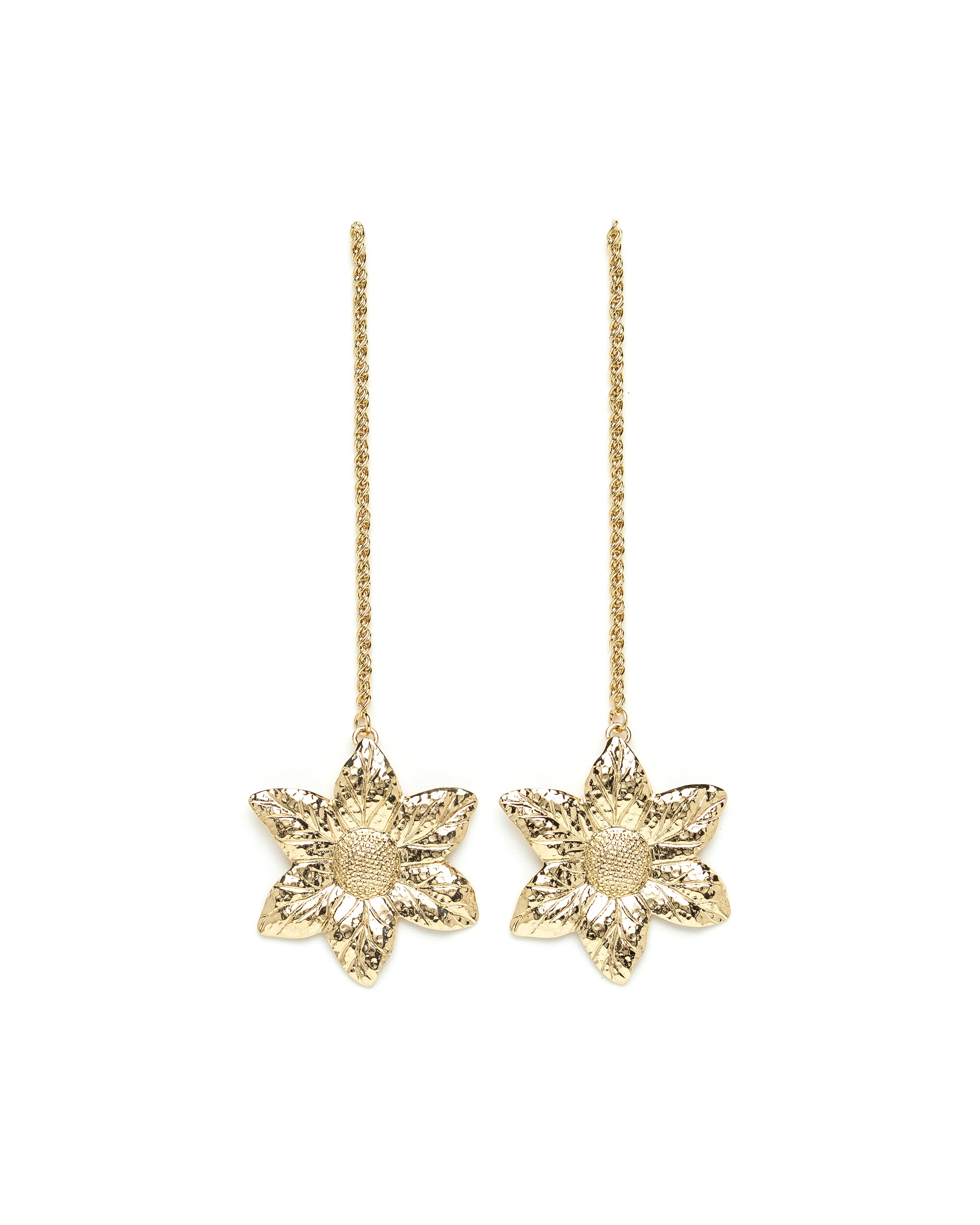 Boucles d'Oreilles Pendantes Hespéris Or Fleurs Boucles d'Oreilles Monsieur Simone