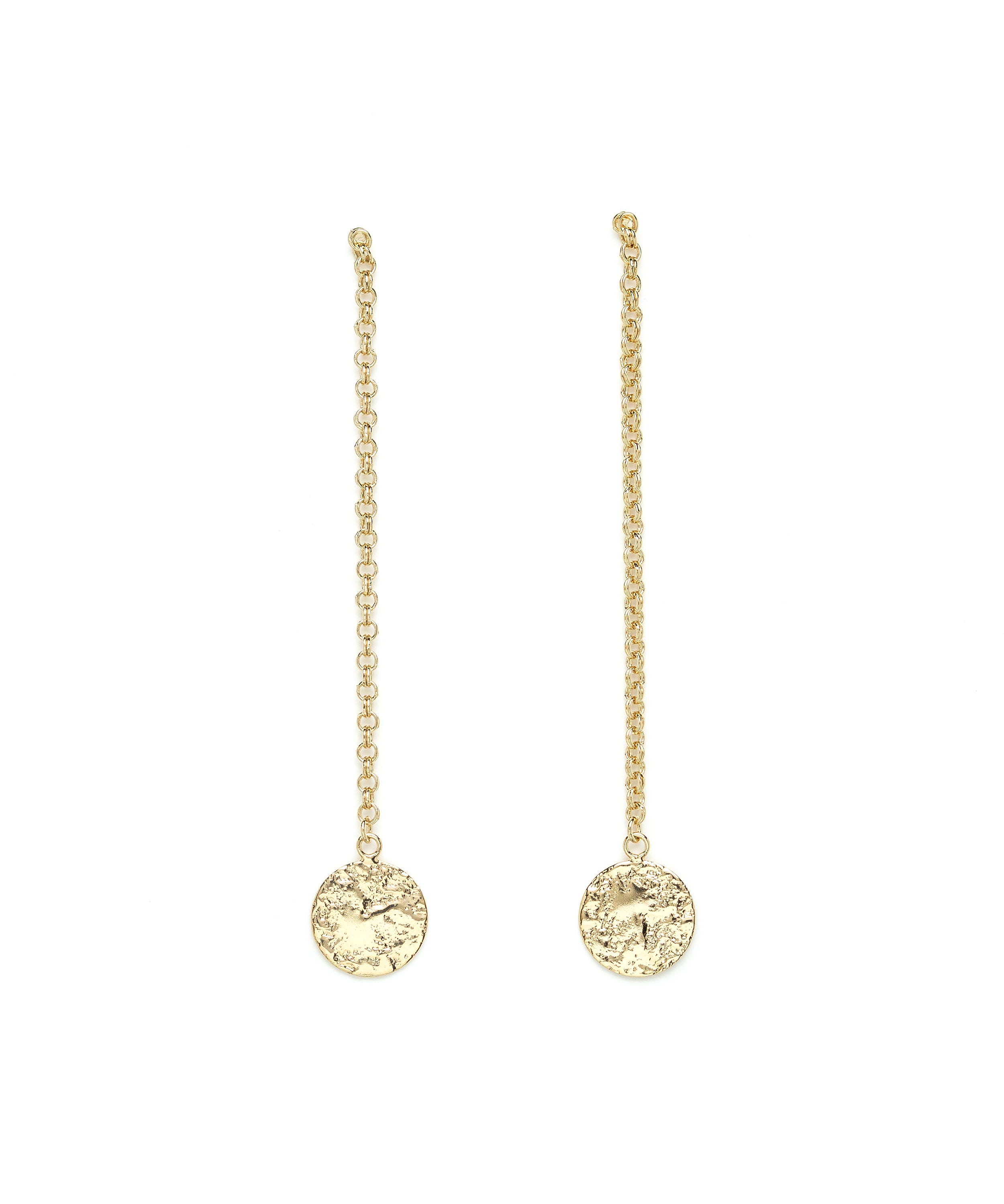 Boucles d'Oreilles Pendantes Hestia Or Ronds Martelés Boucles d'Oreilles Monsieur Simone