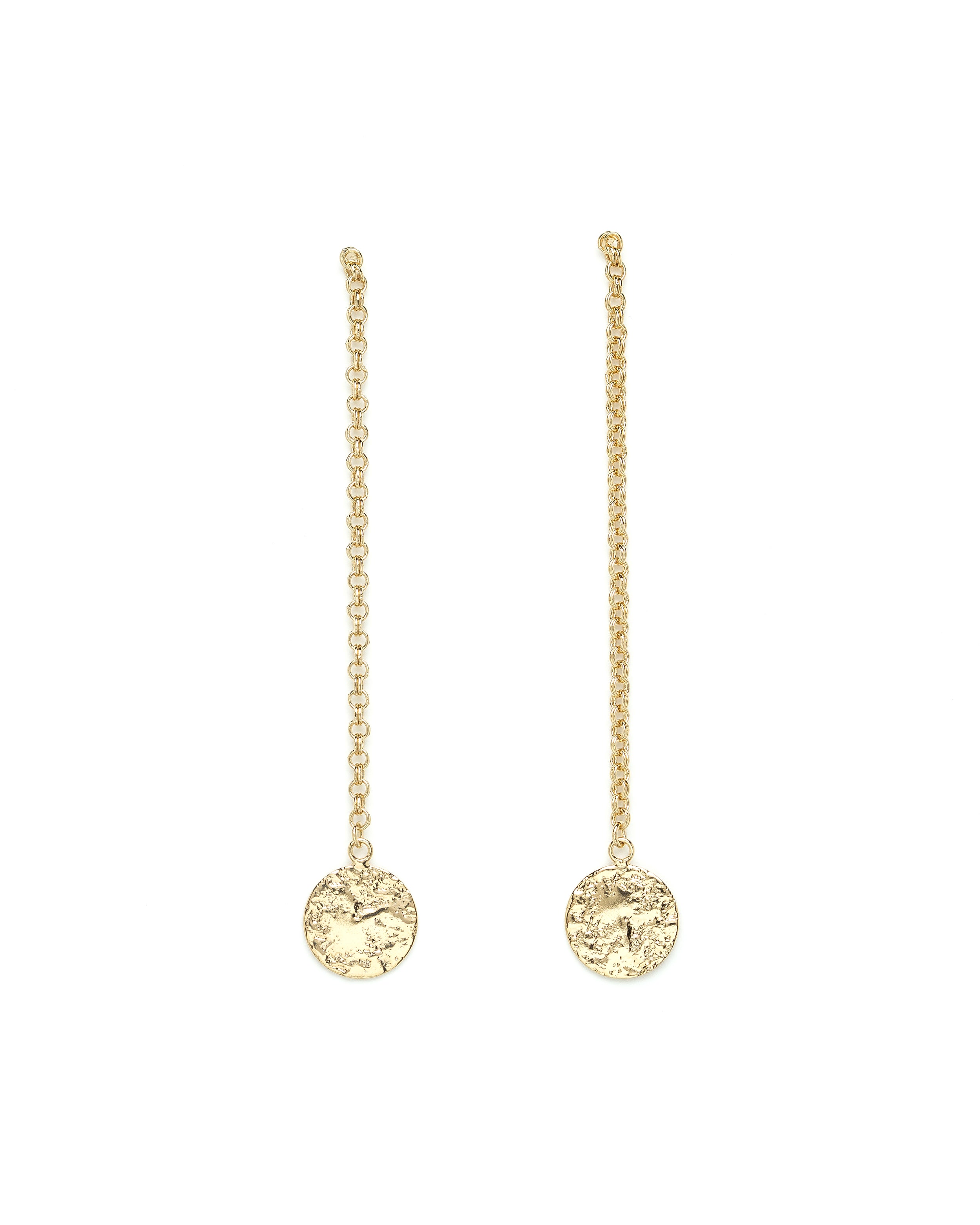 Boucles d'Oreilles Pendantes Hestia Or Ronds Martelés Boucles d'Oreilles Monsieur Simone