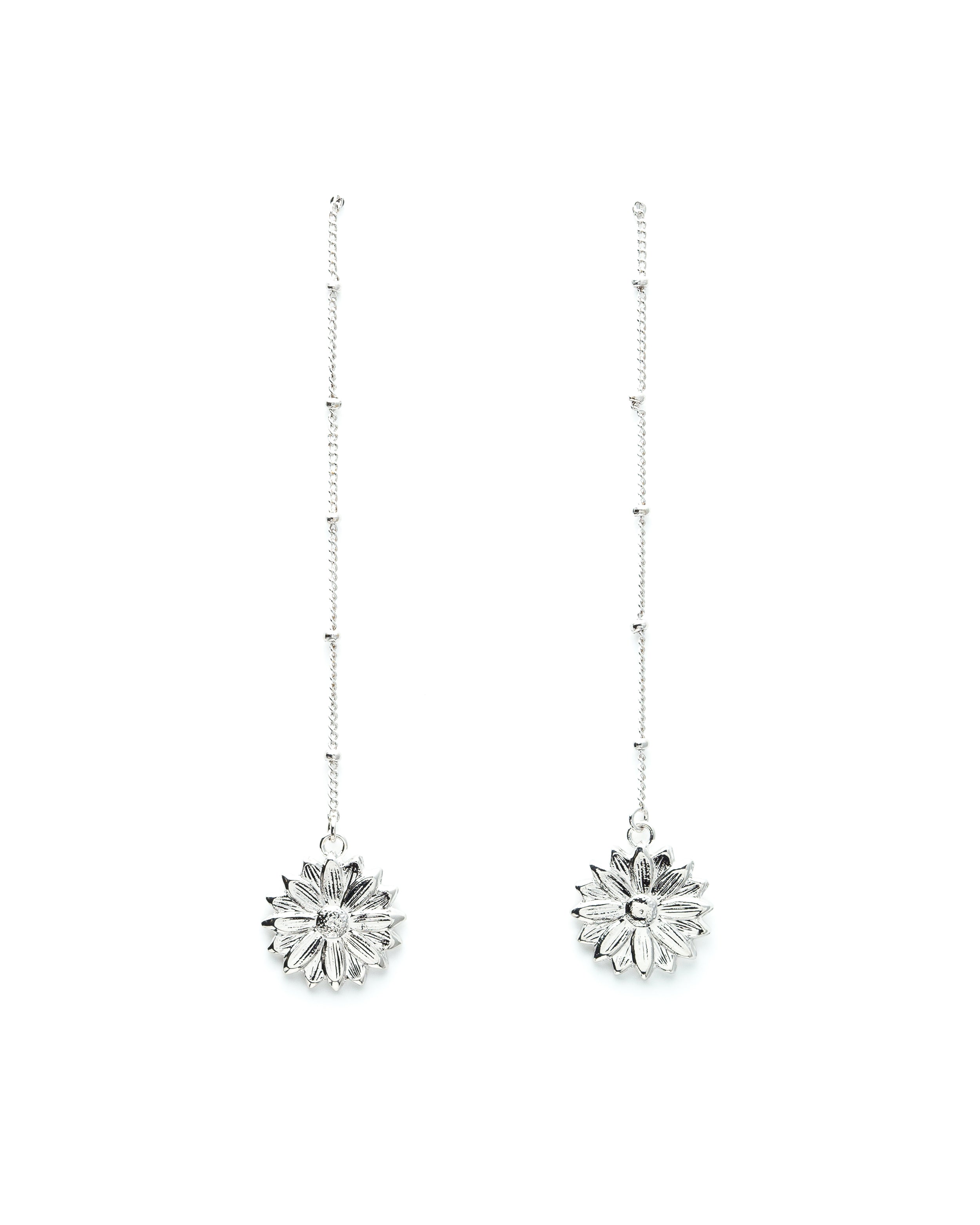 Boucles d'Oreilles Pendantes Maïa Argent Fleurs Boucles d'Oreilles Monsieur Simone