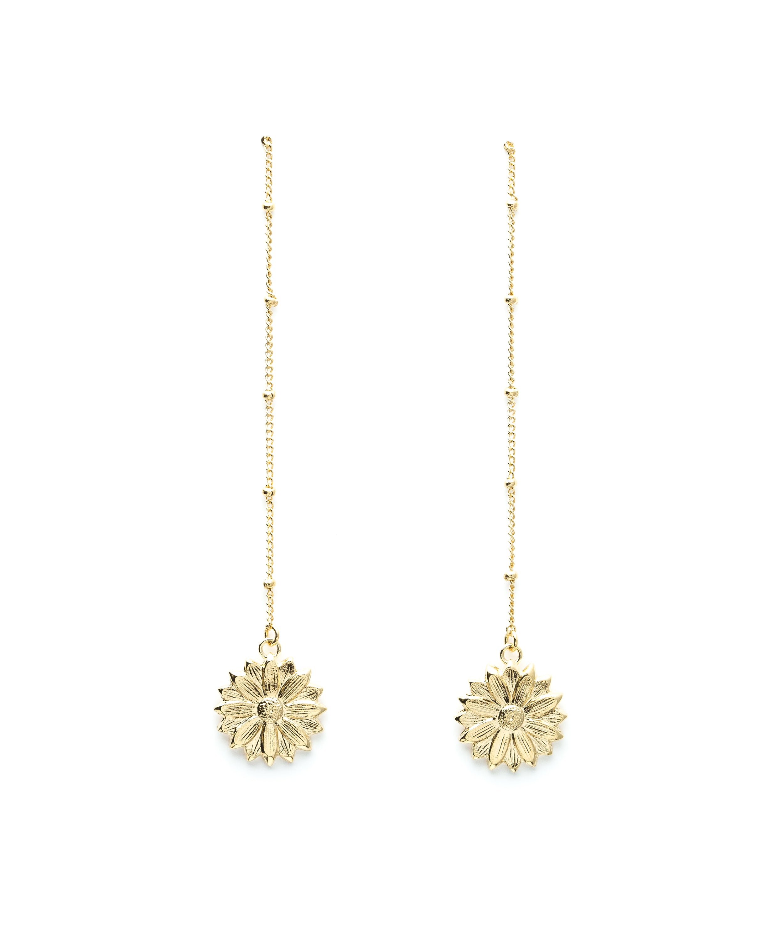 Boucles d'Oreilles Pendantes Maïa Or Fleurs Boucles d'Oreilles Monsieur Simone