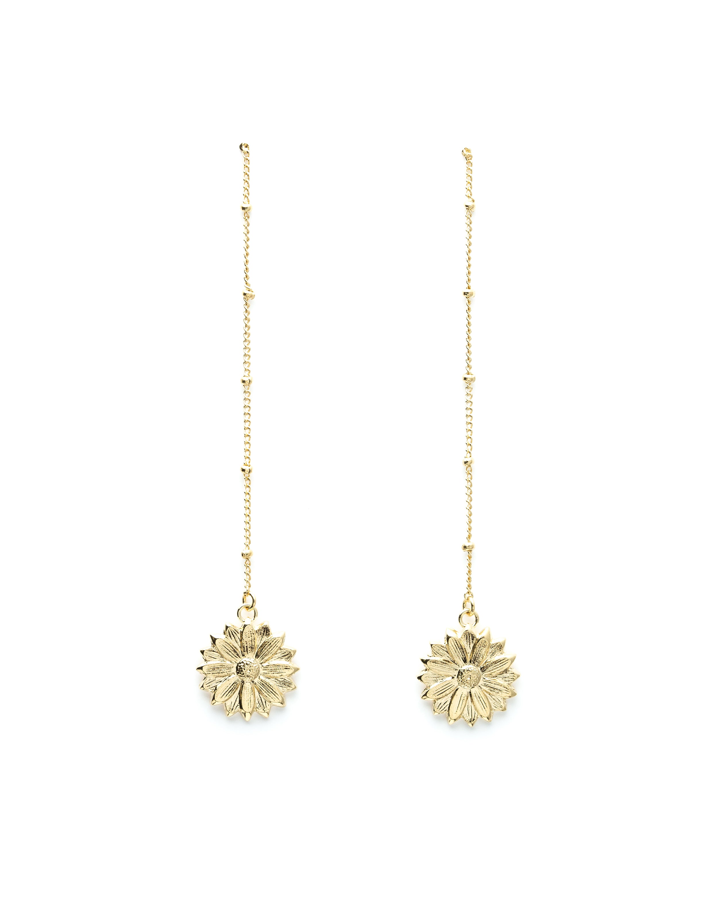 Boucles d'Oreilles Pendantes Maïa Or Fleurs Boucles d'Oreilles Monsieur Simone
