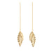 Boucles d'Oreilles Pendantes Thalie Or Feuilles Boucles d'Oreilles Monsieur Simone