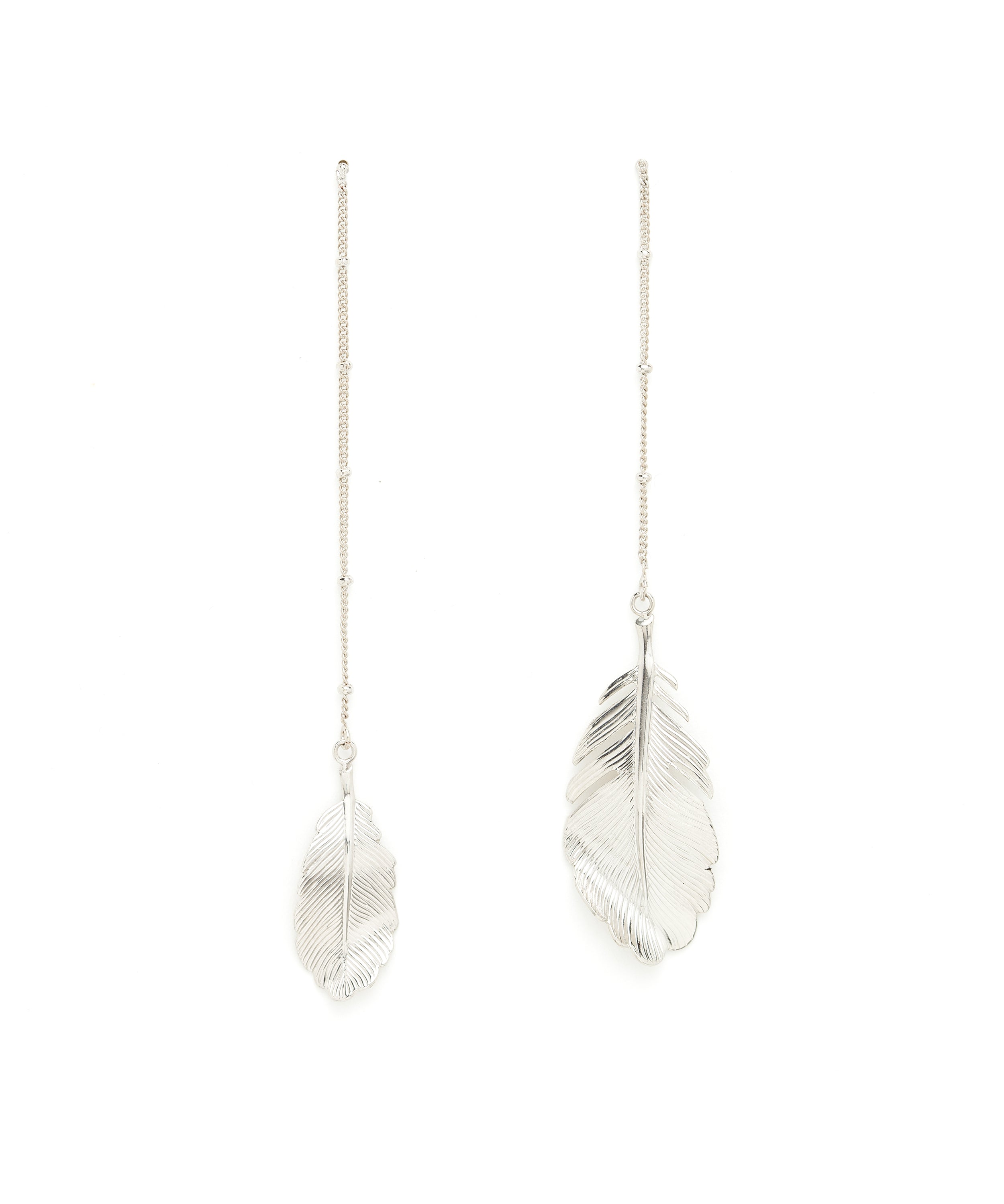 Boucles d'Oreilles Pendantes Zéphyr Argent Feuilles Boucles d'Oreilles Monsieur Simone