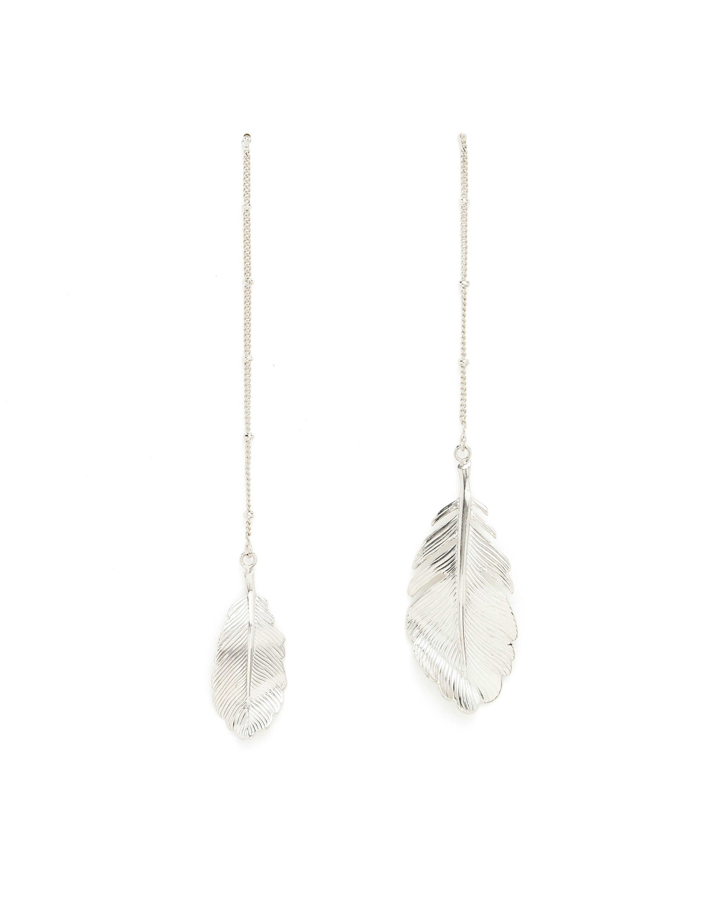Boucles d'Oreilles Pendantes Zéphyr Argent Feuilles Boucles d'Oreilles Monsieur Simone