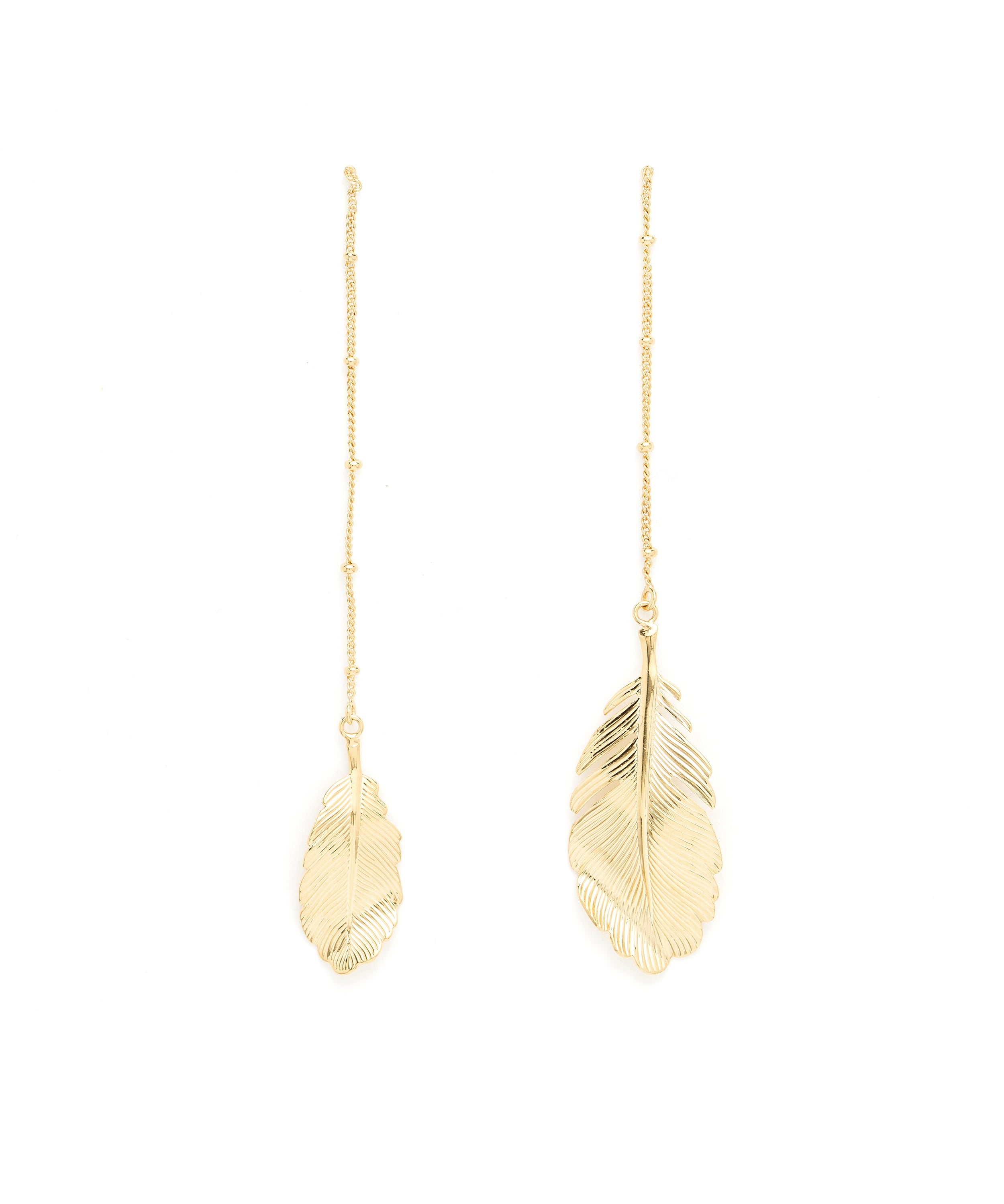 Boucles d'Oreilles Pendantes Zéphyr Or Feuilles Boucles d'Oreilles Monsieur Simone