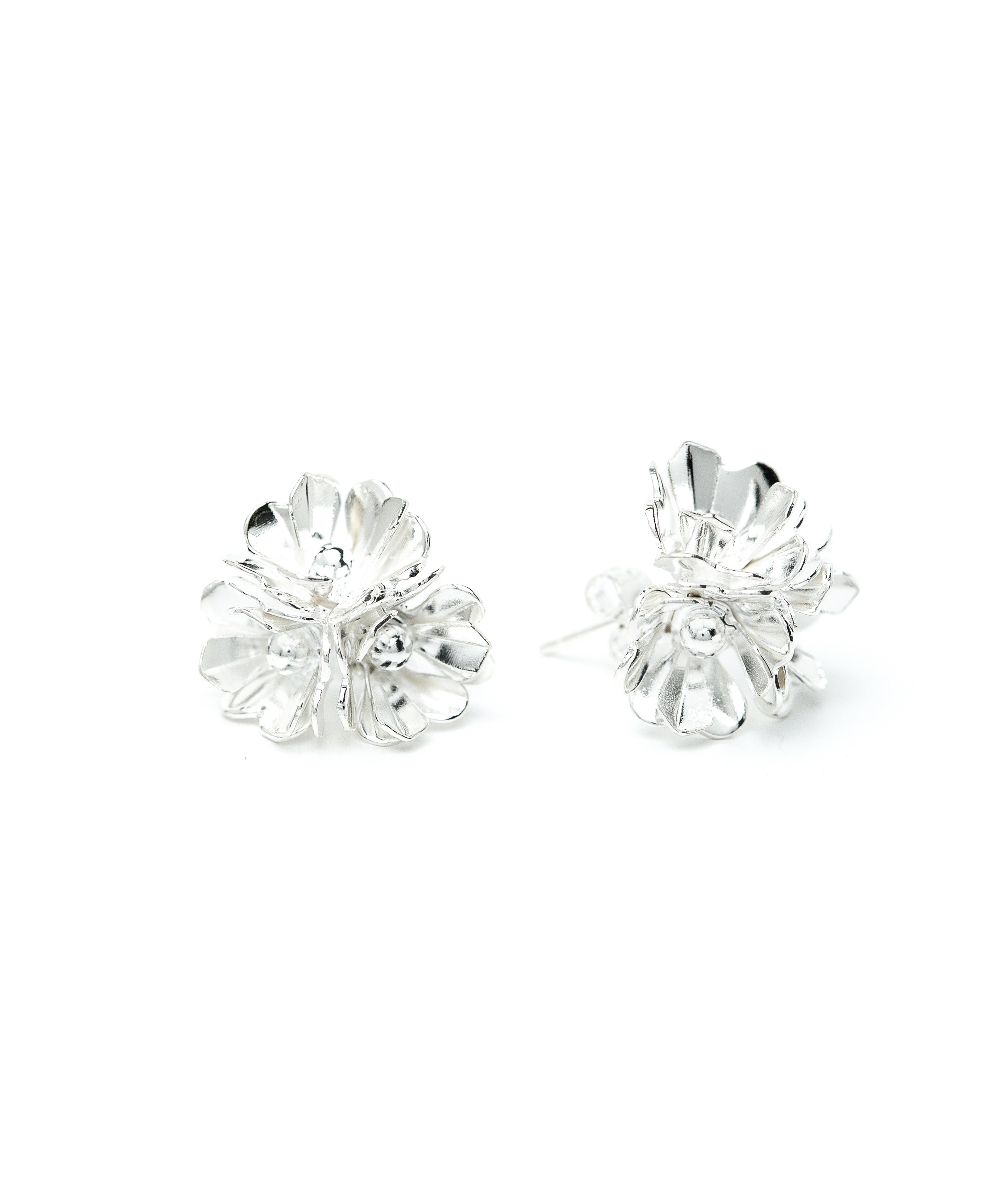Boucles d'Oreilles Puces Aglaé Trio Argent Fleurs Boucles d'Oreilles Monsieur Simone