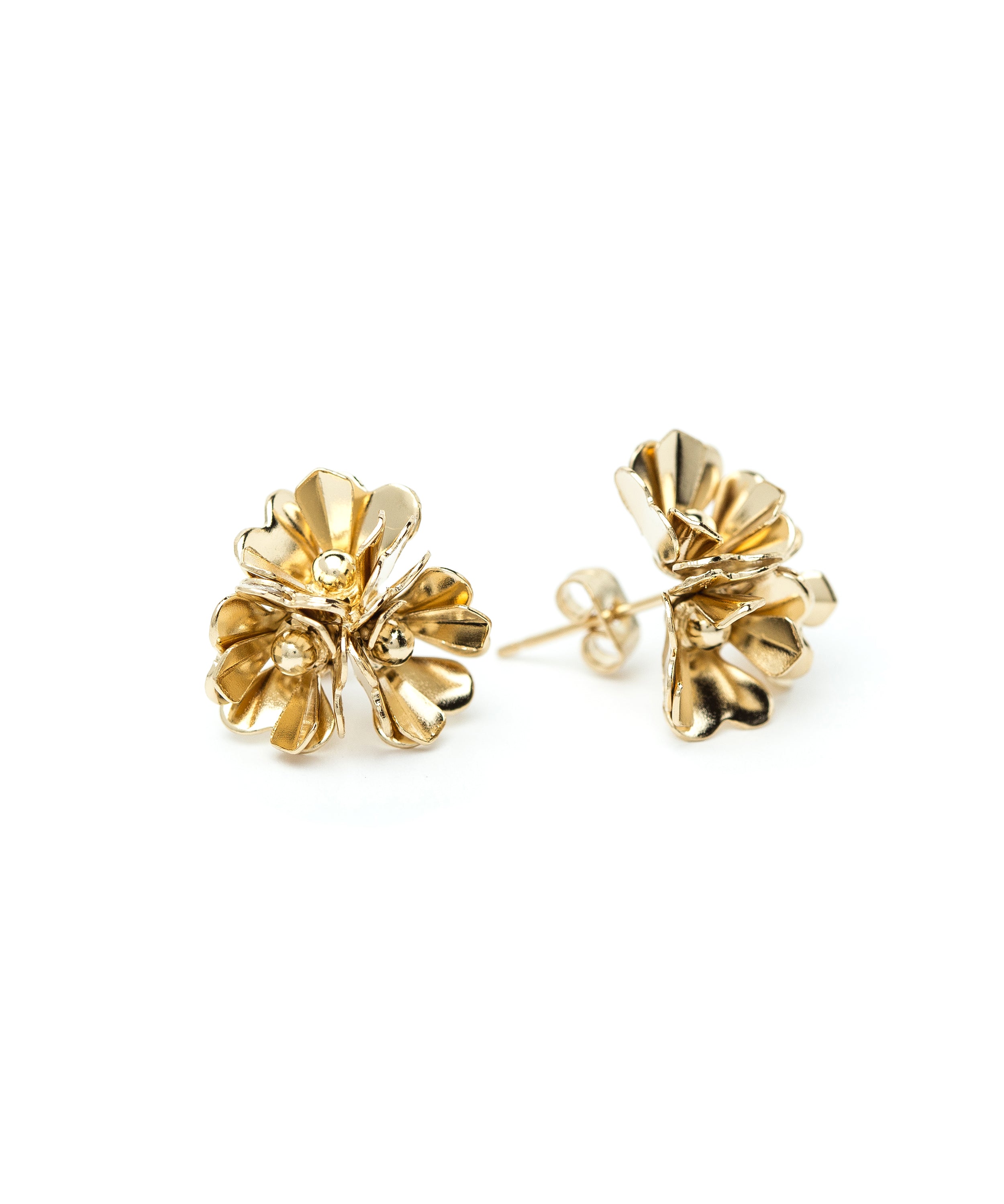 Boucles d'Oreilles Puces Aglaé Trio Or Fleurs Boucles d'Oreilles Monsieur Simone