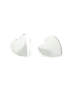 Boucles d'Oreilles Puces Aphrodite Argent Coeur Boucles d'Oreilles Monsieur Simone