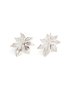 Boucles d'Oreilles Puces Chloris Argent Fleurs Boucles d'Oreilles Monsieur Simone