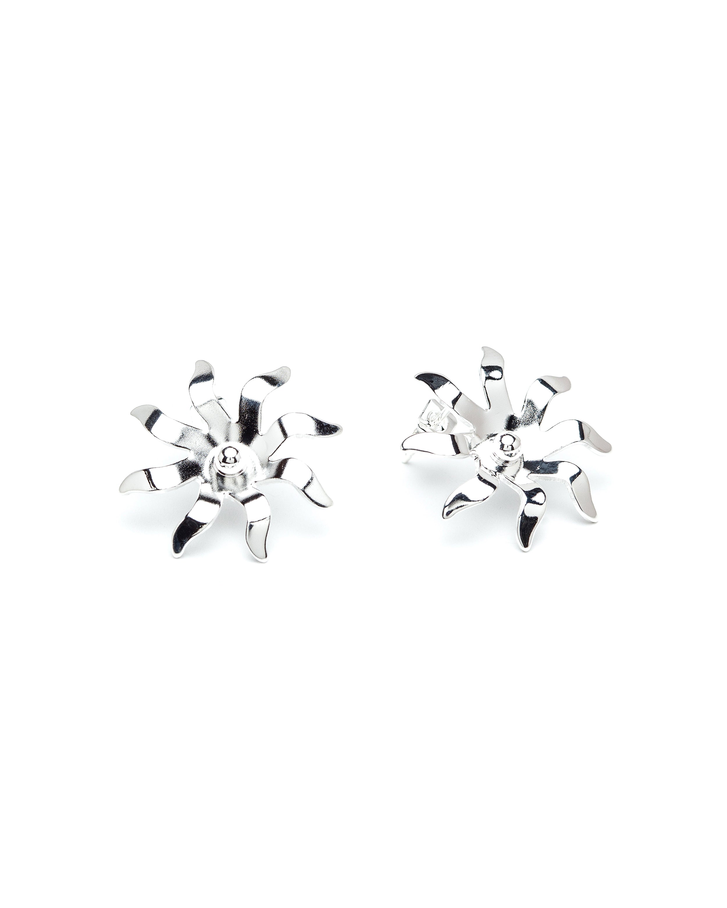 Boucles d'Oreilles Puces Éos Argent Soleils Boucles d'Oreilles Monsieur Simone