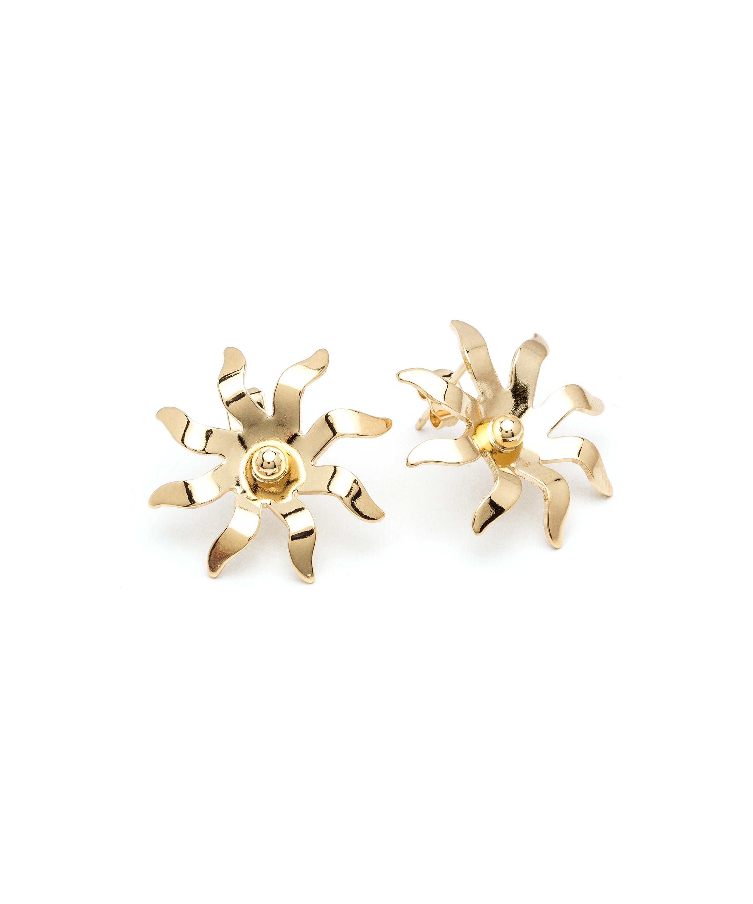 Boucles d'Oreilles Puces Éos Or Soleils Boucles d'Oreilles Monsieur Simone