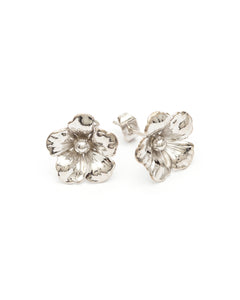 Boucles d'Oreilles Puces Gaïa Argent Fleurs Boucles d'Oreilles Monsieur Simone