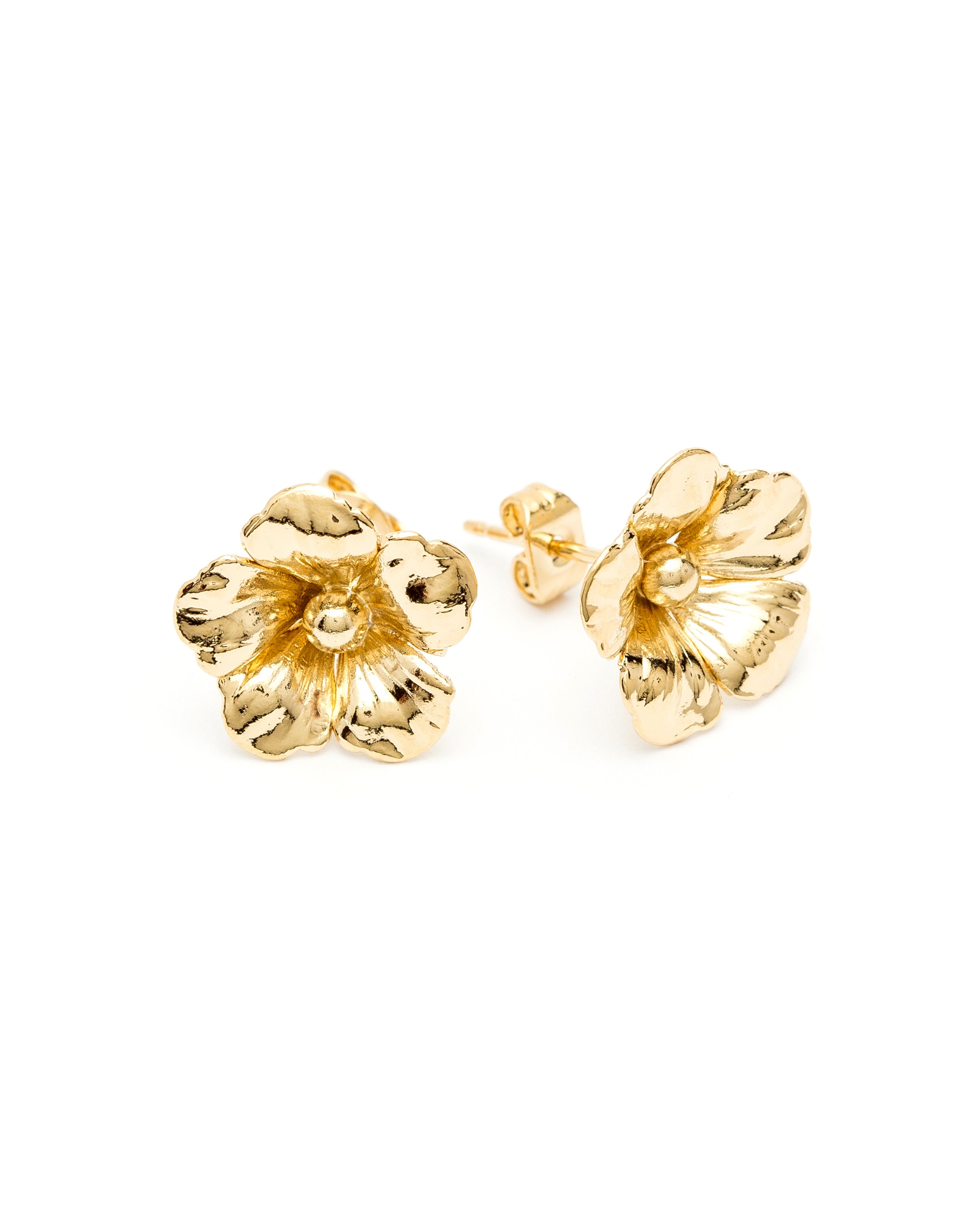 Boucles d'Oreilles Puces Gaïa Or Fleurs Boucles d'Oreilles Monsieur Simone