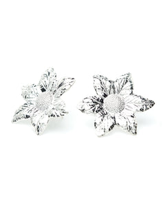 Boucles d'Oreilles Puces Hespéris Argent Fleurs Boucles d'Oreilles Monsieur Simone
