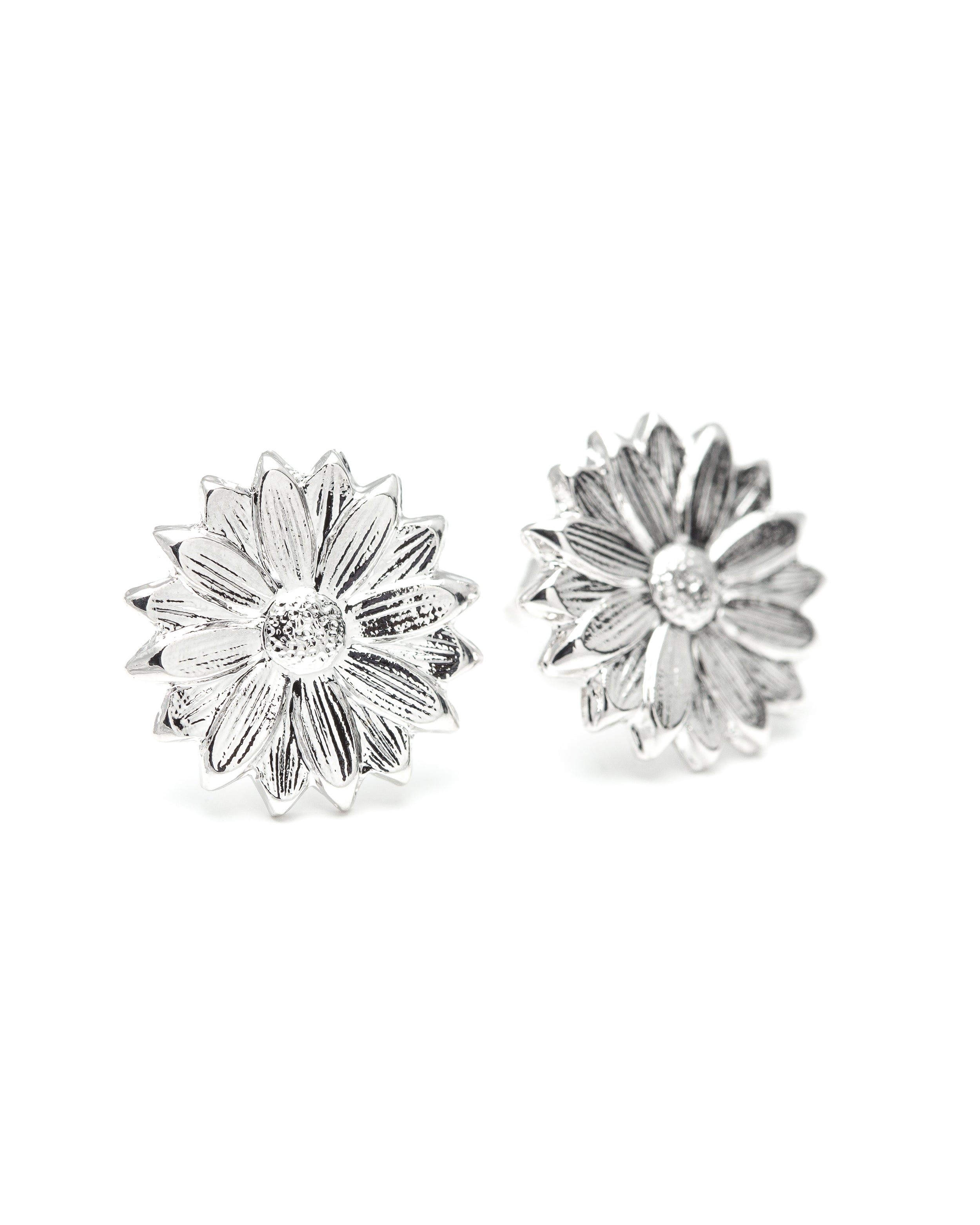 Boucles d'Oreilles Puces Maïa Argent Fleurs Boucles d'Oreilles Monsieur Simone