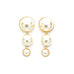 Boucles d'Oreilles Puces Pendantes Nélya Or Perles Boucles d'Oreilles Monsieur Simone