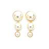 Boucles d'Oreilles Puces Pendantes Nélya Or Perles Boucles d'Oreilles Monsieur Simone