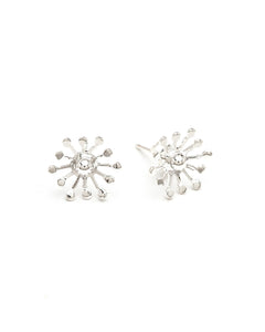 Boucles d'Oreilles Puces Rhéa Argent Flocons Boucles d'Oreilles Monsieur Simone