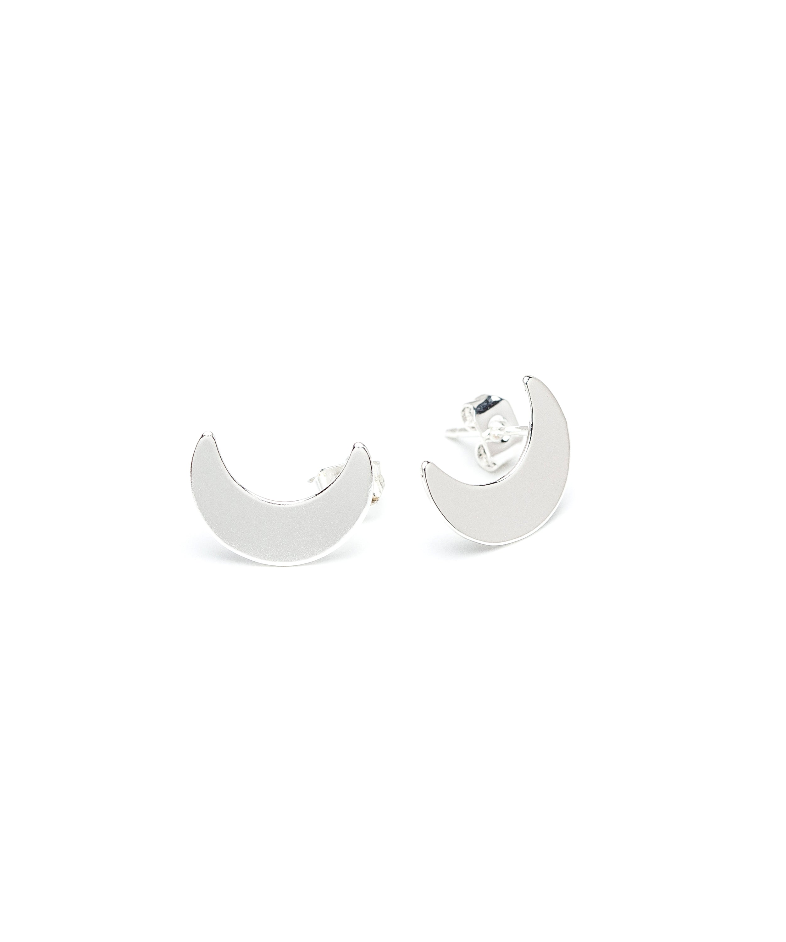 Boucles d'Oreilles Puces Séléné Argent Lunes Boucles d'Oreilles Monsieur Simone