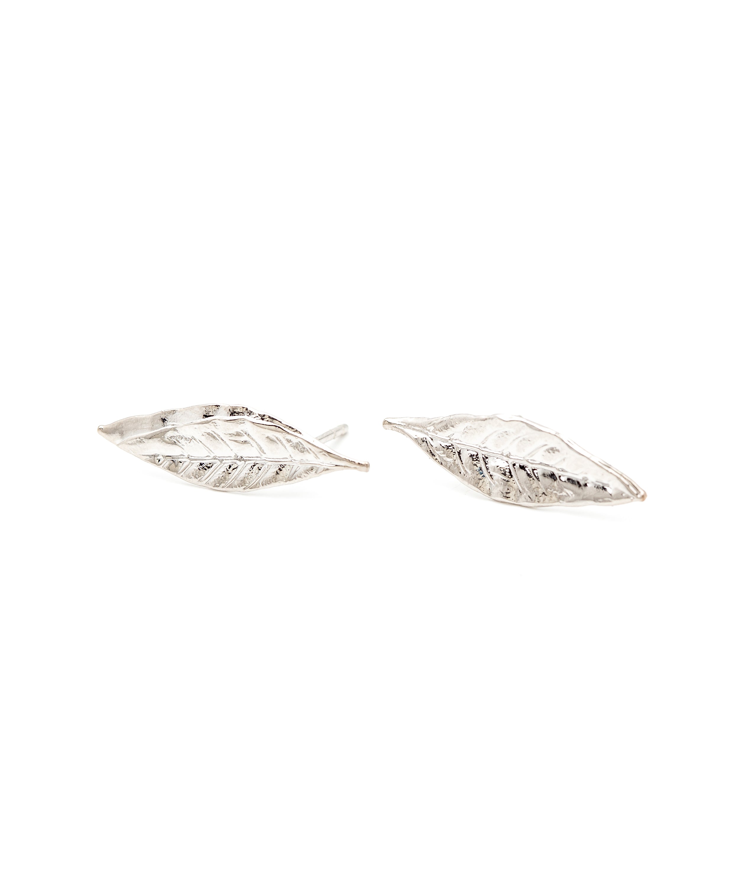 Boucles d'Oreilles Puces Thalie Argent Feuilles Boucles d'Oreilles Monsieur Simone