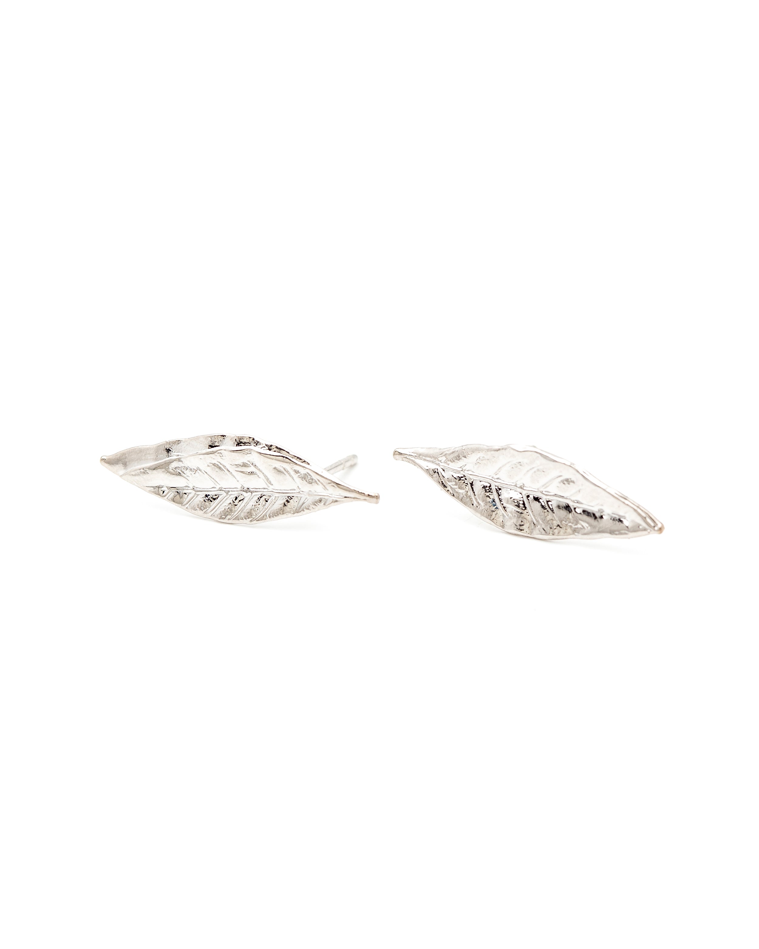 Boucles d'Oreilles Puces Thalie Argent Feuilles Boucles d'Oreilles Monsieur Simone