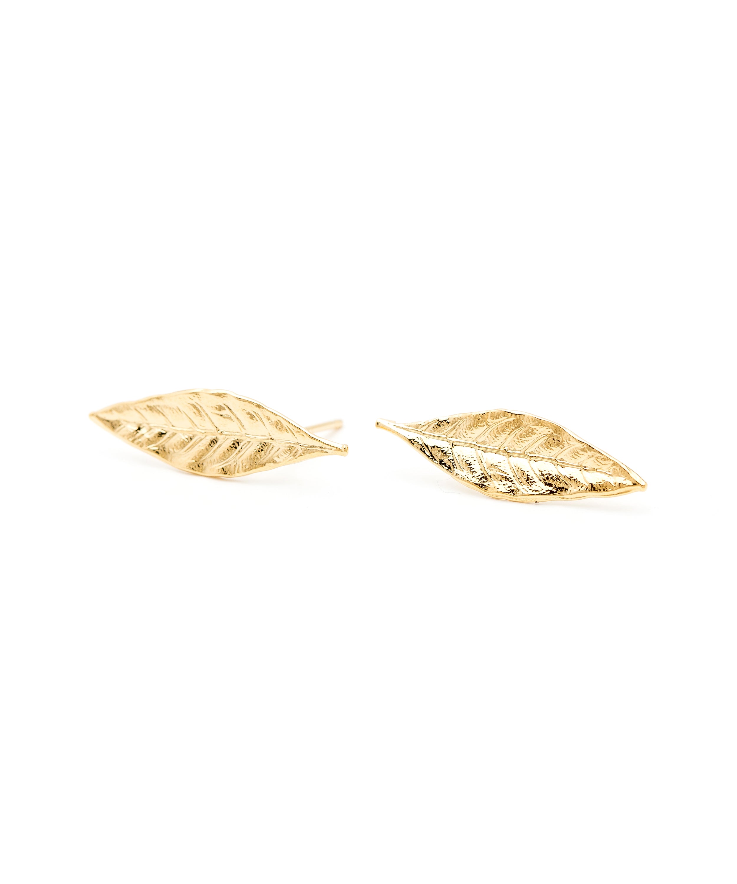 Boucles d'Oreilles Puces Thalie Or Feuilles Boucles d'Oreilles Monsieur Simone