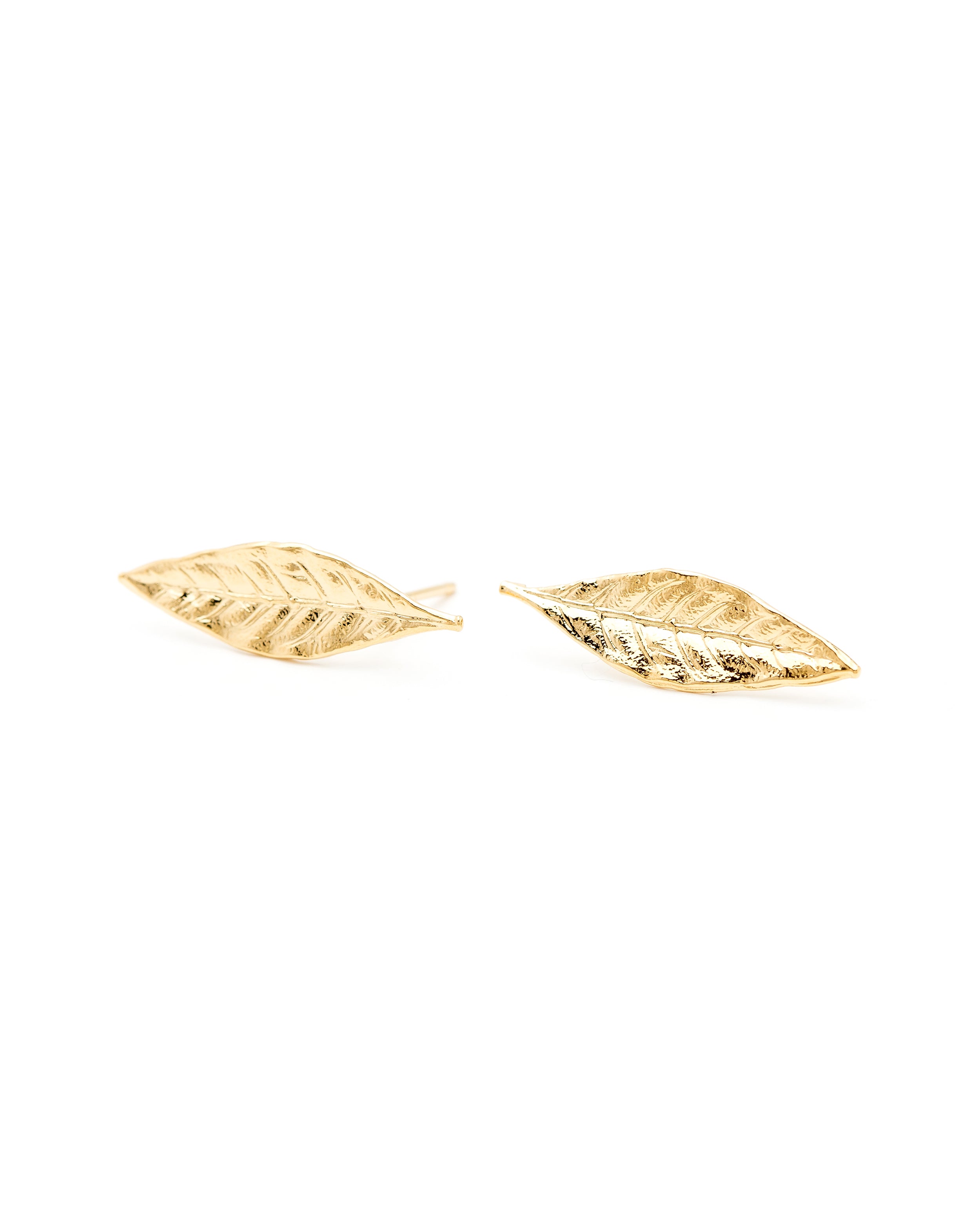 Boucles d'Oreilles Puces Thalie Or Feuilles Boucles d'Oreilles Monsieur Simone
