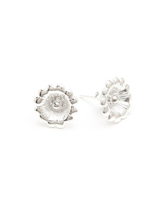 Boucles d'Oreilles Puces Théia Argent Fleurs Boucles d'Oreilles Monsieur Simone