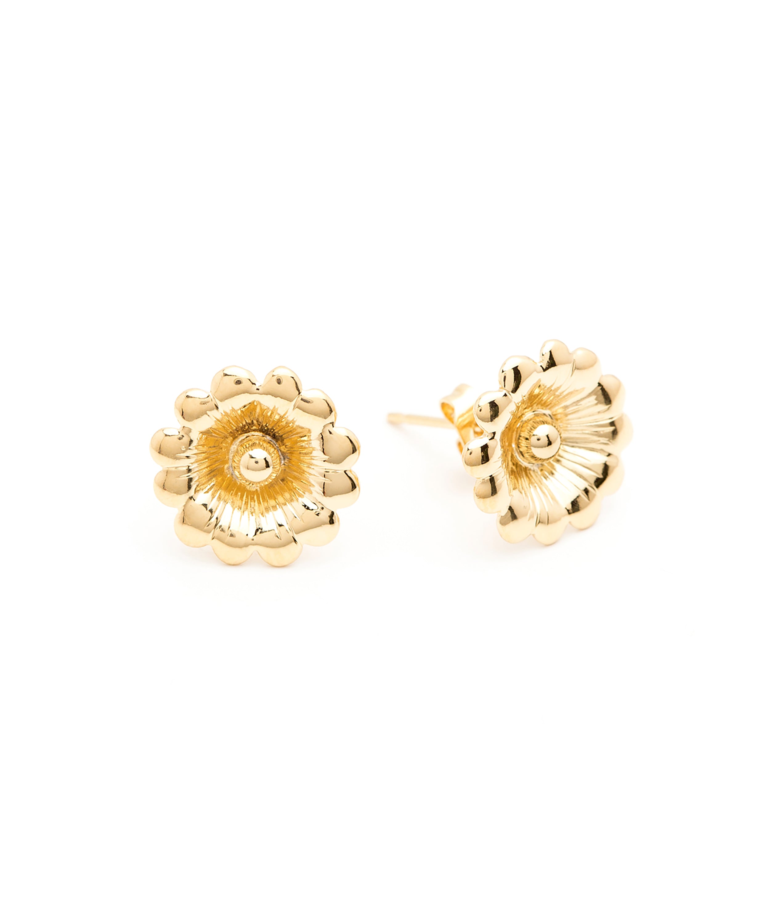 Boucles d'Oreilles Puces Théia Or Fleurs Boucles d'Oreilles Monsieur Simone