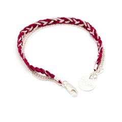 Bracelet Billy Argent Bordeaux Tressé Bracelets Monsieur Simone