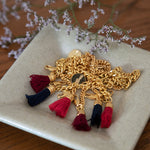 Bracelet Hector Or Bleu Marine Pompon Bracelets Monsieur Simone