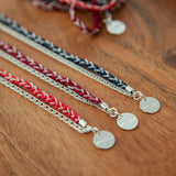 Bracelet Max Argent Bordeaux Tressé Bracelets Monsieur Simone