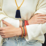Bracelet Max Or Bleu Marine Tressé Bracelets Monsieur Simone