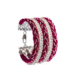 Bracelet Maxi Raoul Argent Bordeaux Tressé Bracelets Monsieur Simone