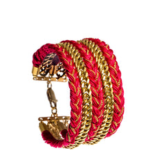 Bracelet Maxi Raoul Or Rouge Tressé Bracelets Monsieur Simone