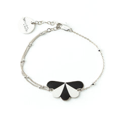 Bracelet Milo Argent Noir Paon Rayures Bracelets Monsieur Simone