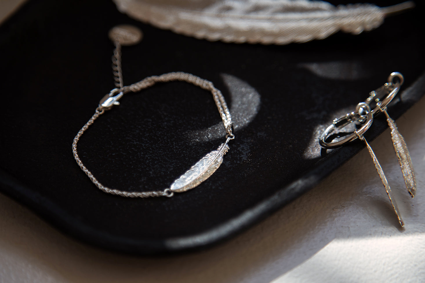 Bracelet Phébé Argent Plume Bracelets Monsieur Simone