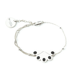 Bracelet Tao Argent Noir Paon Ronds Bracelets Monsieur Simone
