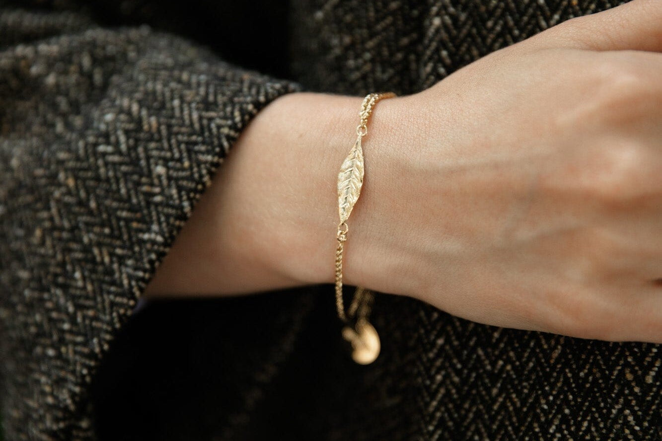 Bracelet Thalie Or Feuille Bracelets Monsieur Simone