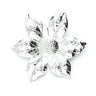 Broche Hespéris Argent Fleurs Accessoires Monsieur Simone